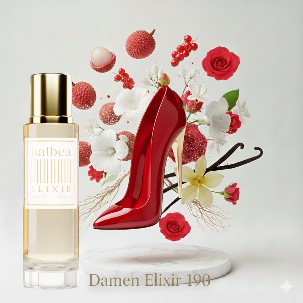 Cherry Bold - Halbea 190 - Damen Elixir Duft mit Litschis Rose Vanille