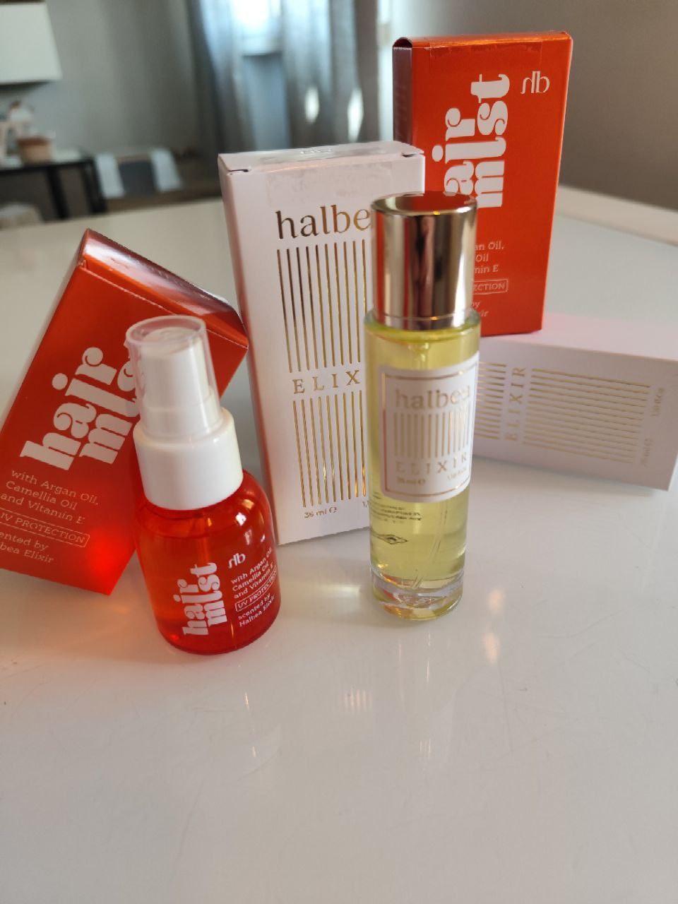 Halbea - Grace Ode 14 - Hair Mist Haarparfüm mit UV-Schutz + Arganöl - Pfirsich Melone Freesie