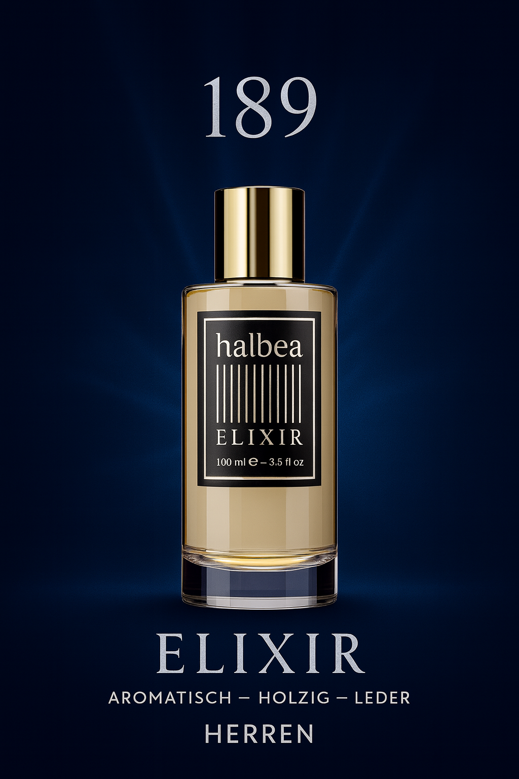 Mediterrane Frische - Halbea 189 - Luxus Herren Elixir Duft mit Zitrone Anis Holz Leder