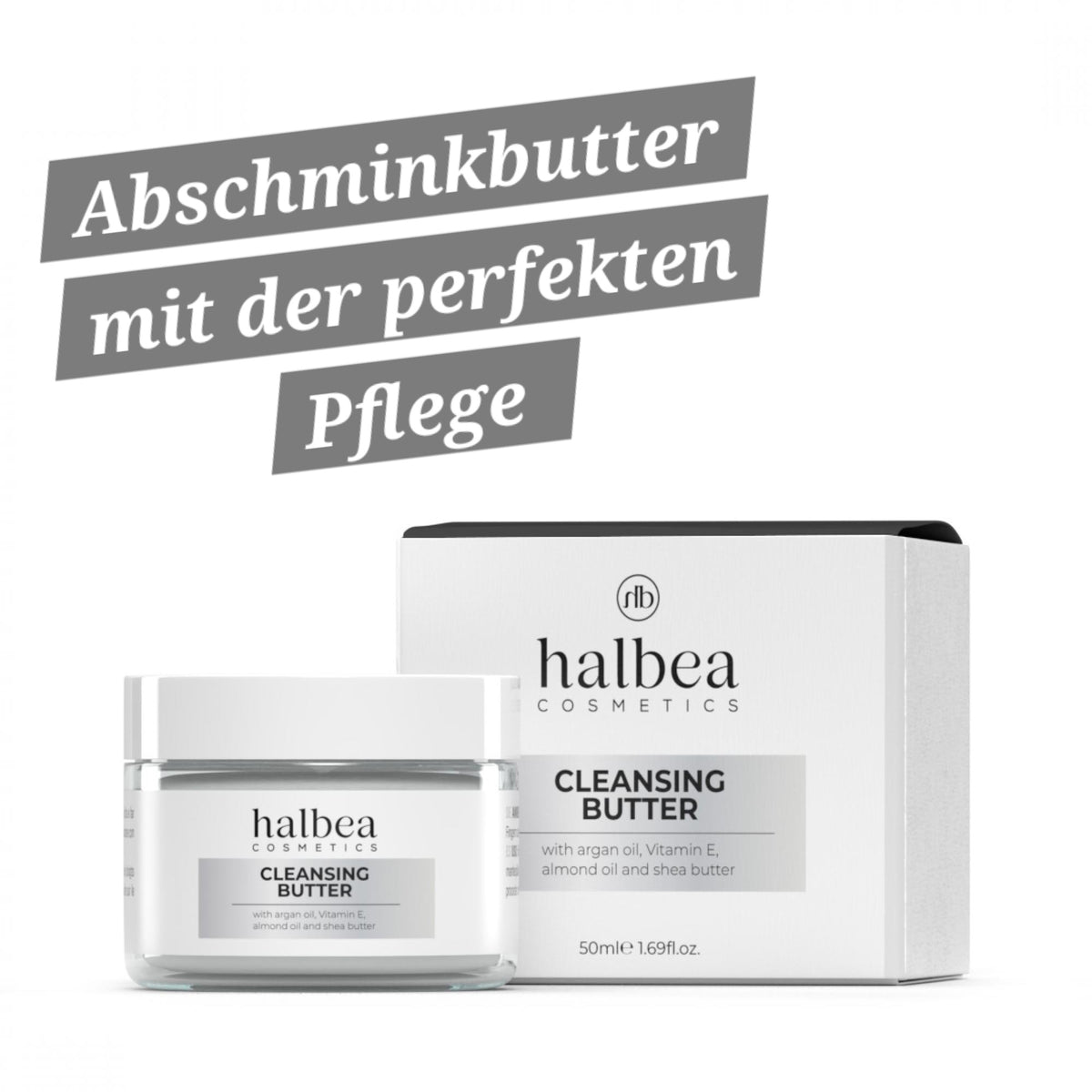 Halbea Cleansing Butter - Abschminkbutter Reinigungsbutter ✨️ Reinigung + Pflege Sheabutter Argan Mandelöl