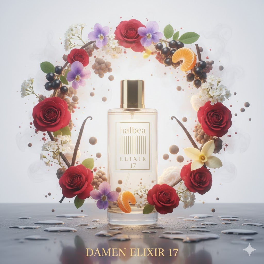 Rose Flower Hommage - Halbea 17- Damen Luxus Elixir mit Rose Mandarine Beere