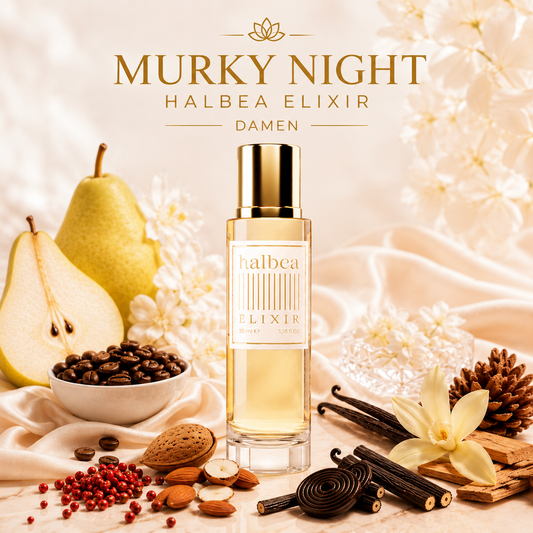 Murky Night - Halbea 1 - Luxus Damen Elixir Duft mit Birne Kaffee Mandel Vanille