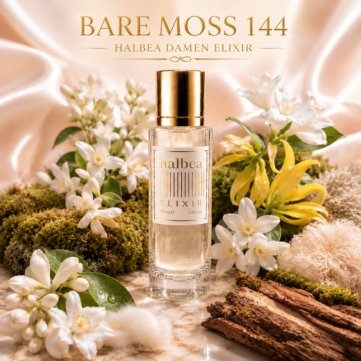 Bare Moss - Halbea 144 - Damen Luxus Elixir - Blumig Zart Sinnlich