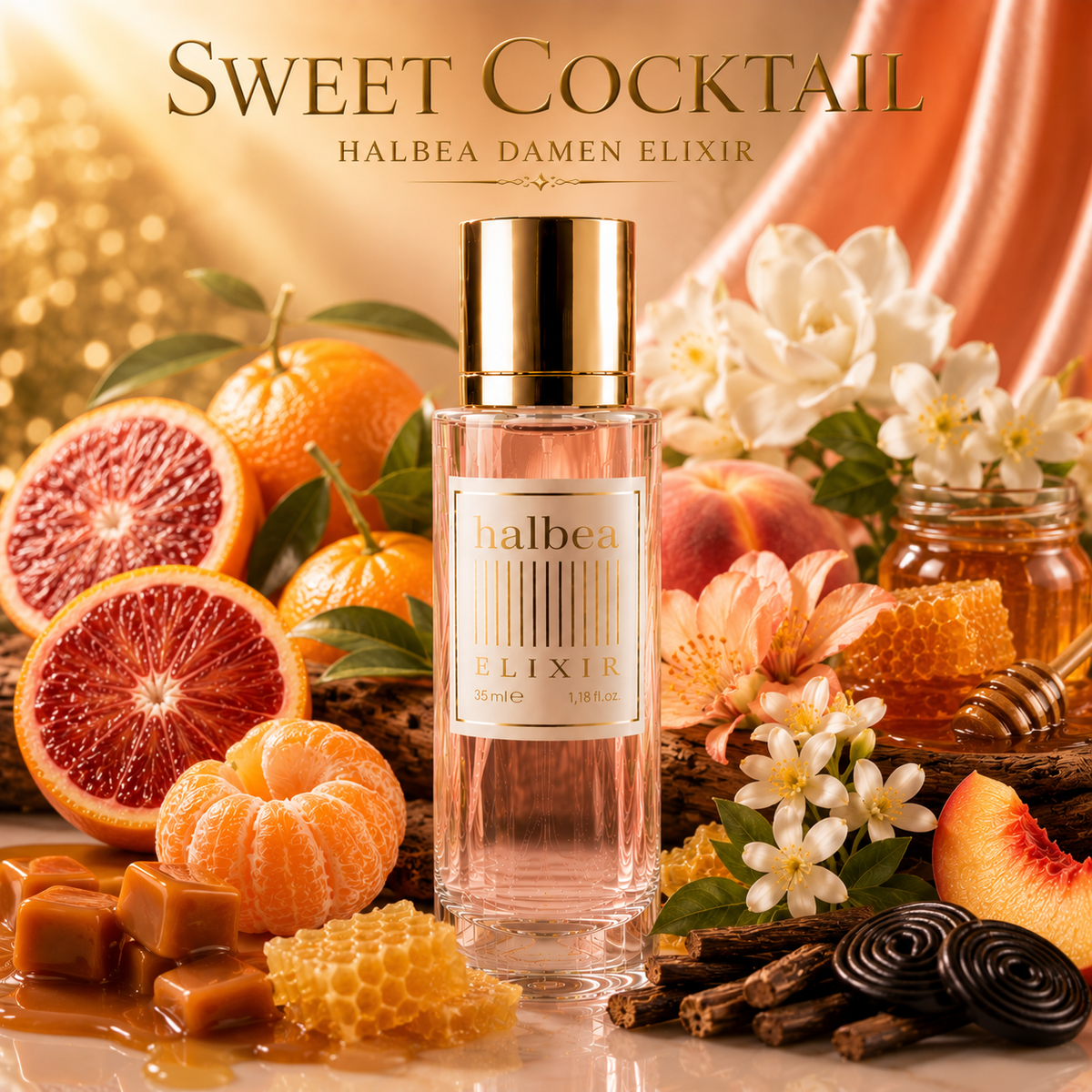 Sweet Cocktail - Halbea 191 - Luxus Damen Elixir mit Honig Karamell Orange Pfirsich - süss fruchtig