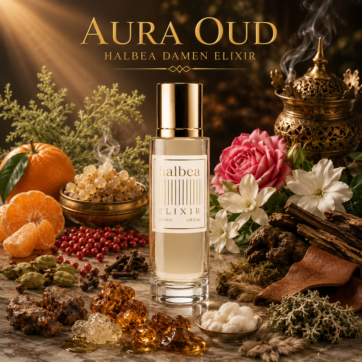 Aura Oud Rose - Halbea 266 - Luxus Damen Elixir - intensiv & charakterstark