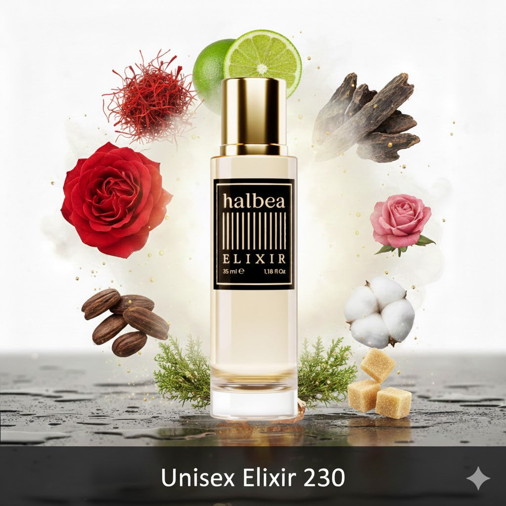 Gold Nomad - Halbea 230 - Luxus Unisex Elixir Duft mit Safran Rose Oud Zucker