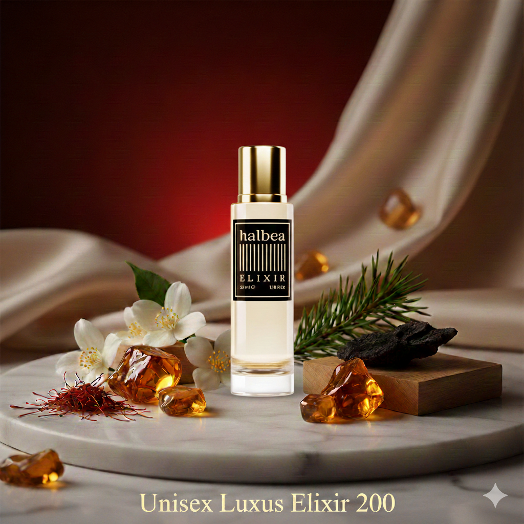 Baca Crystal - Halbea 200 - Luxus Unisex Elixir - Duft mit Safran Amber Zedernholz