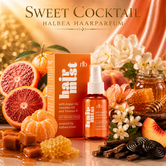 Halbea - Sweet Cocktail 191 - Hair Mist Haarparfüm mit UV-Schutz + Arganöl - Fruchtig · Floral · Gourmand · Orientalisch