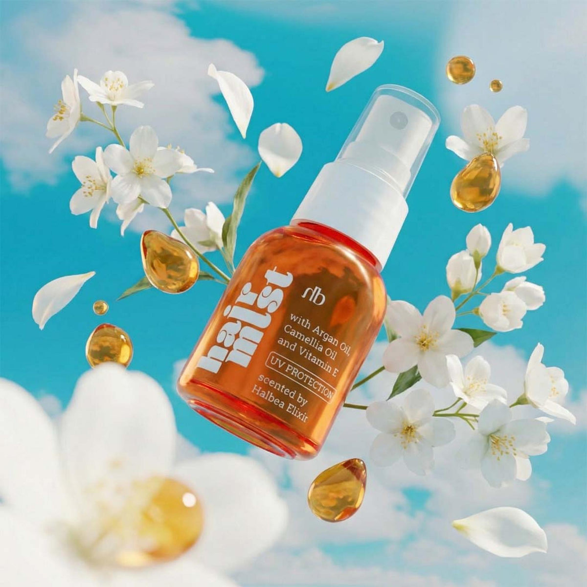 Halbea - Gold Starshine 30 - Hair Mist Haarparfüm mit UV-Schutz + Arganöl - Fruchtig · Floral · Süß · Amber