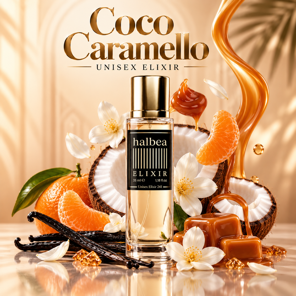 Coco Caramello - Halbea 241 - Luxus Unisex Elixir Duft - Cremig Gourmand Verführerisch