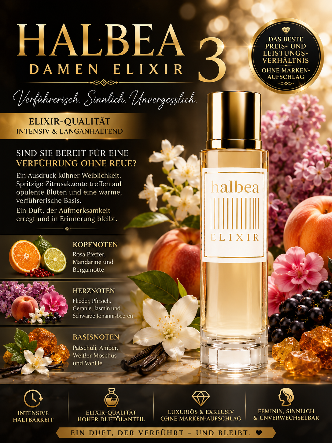 Temptation Vibe - Halbea 3 -  Damen Luxus Elixir