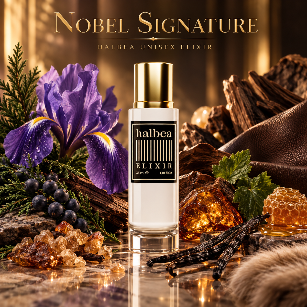 Nobel Signature - Halbea 151 - Luxus Unisex Elixir - Pudrig Orientalisch Holzig