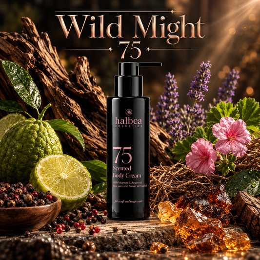 Halbea Bodylotion - Herrenduft Wild Might 75 - Körpercreme Pflegend + Duftend - 150ml
