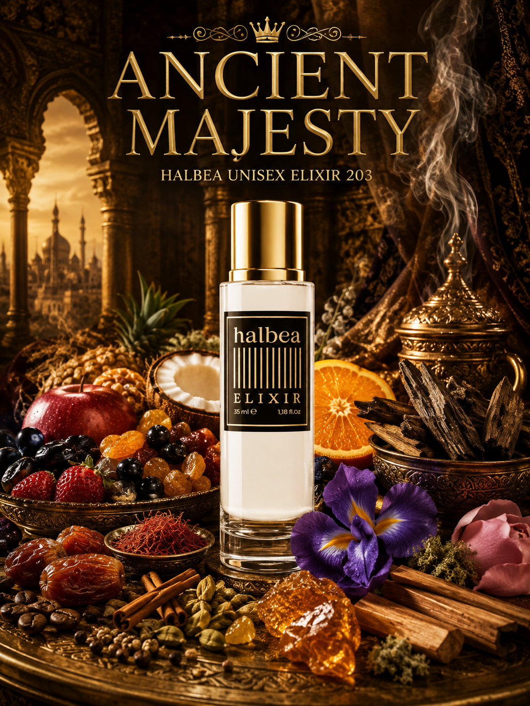 Ancient Majesty - Halbea 203 - Luxus Damen Elixir - Fruchtig-Holzig mit Spirit