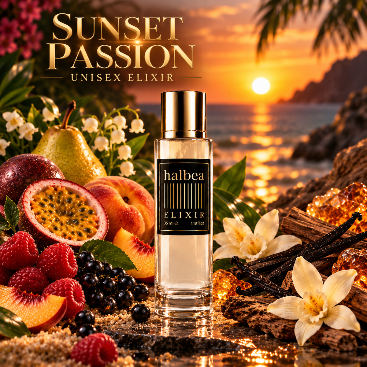 Sunset Passion - Halbea 231 - Unisex Elixir - Signature Duft - warm fruchtig gourmand holzig