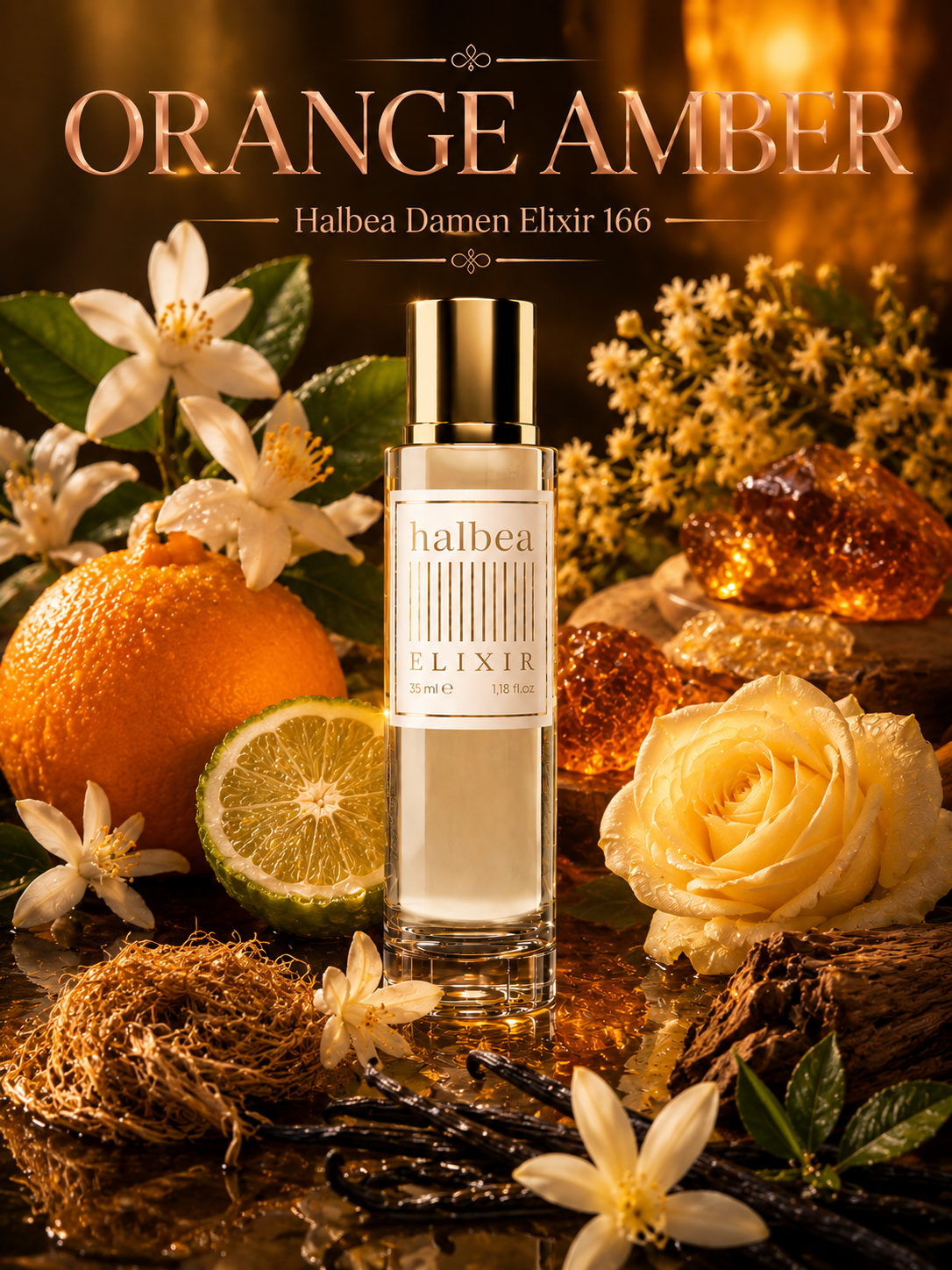 Orange Amber - Halbea 166 - Luxus Damen Elixir - verführerisch elegant