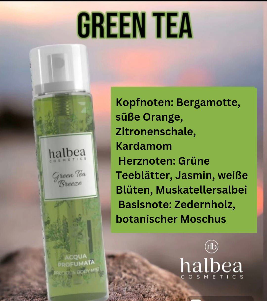 Halbea - Körperspray Green Tea Duft Layering Body Mist Duftwasser 100ml
