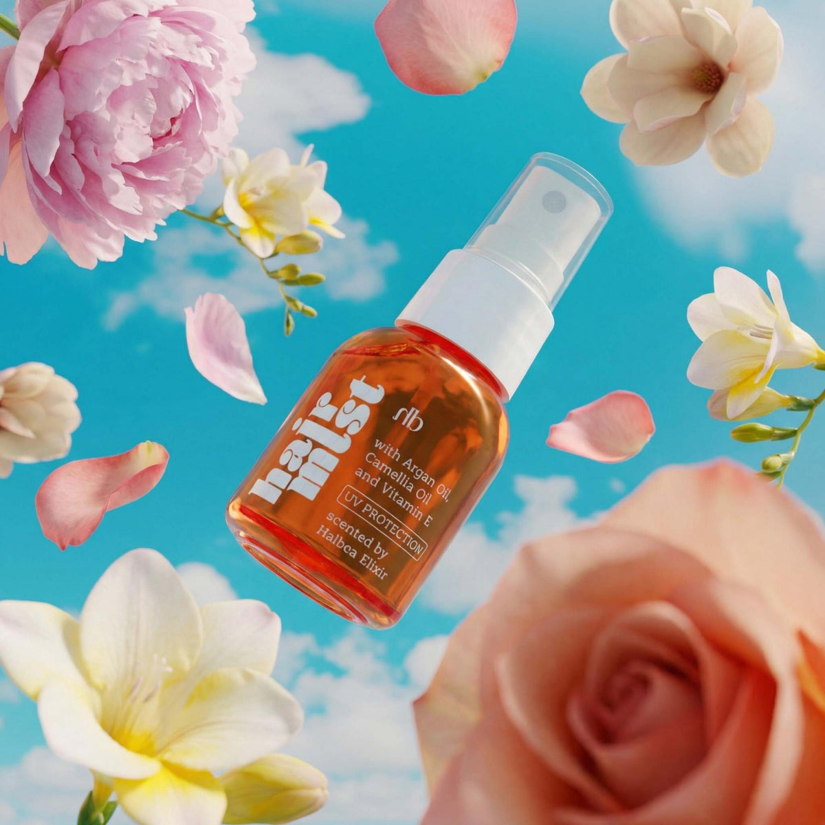 Halbea - Lady Poise 177 - Hair Mist Haarparfüm mit UV-Schutz + Arganöl - Floral-Zart & Romantisch