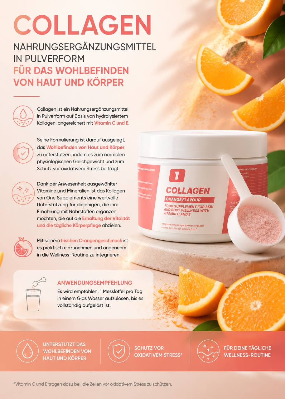 COLLAGEN - Vitalität & Hautschutz 🍊 Orange BEAUTY Geheimwaffe gegen Hautalterung