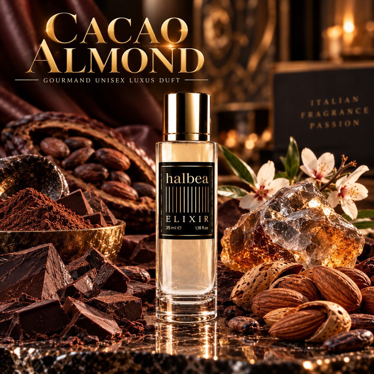 Cacao Almond - Halbea 183 - Luxus Unisex Elixir - Gourmand-Orientalisch