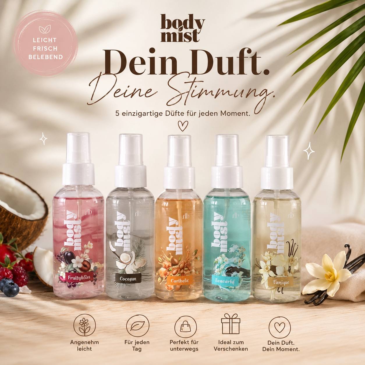 Seawerly - Halbea Bodyspray Körperspray - Frische Meeresbrise Duft 150ml