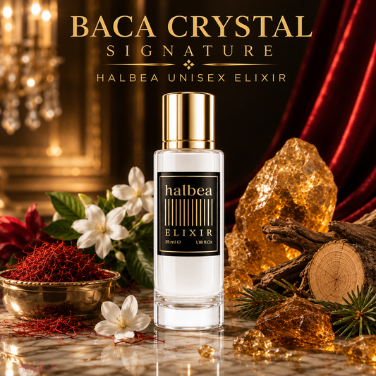 Baca Crystal Signature - Halbea 200 - Luxus Unisex Elixir - Duft mit Safran Amber Zedernholz
