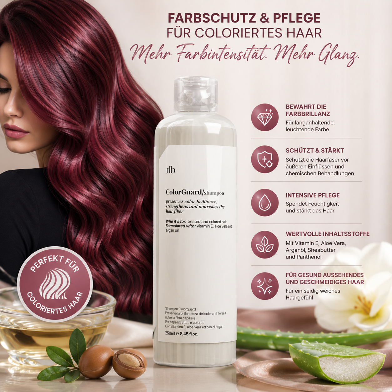 Halbea - ColorGuard Shampoo für Gefärbtes und Behandeltes Haar – 250ml
