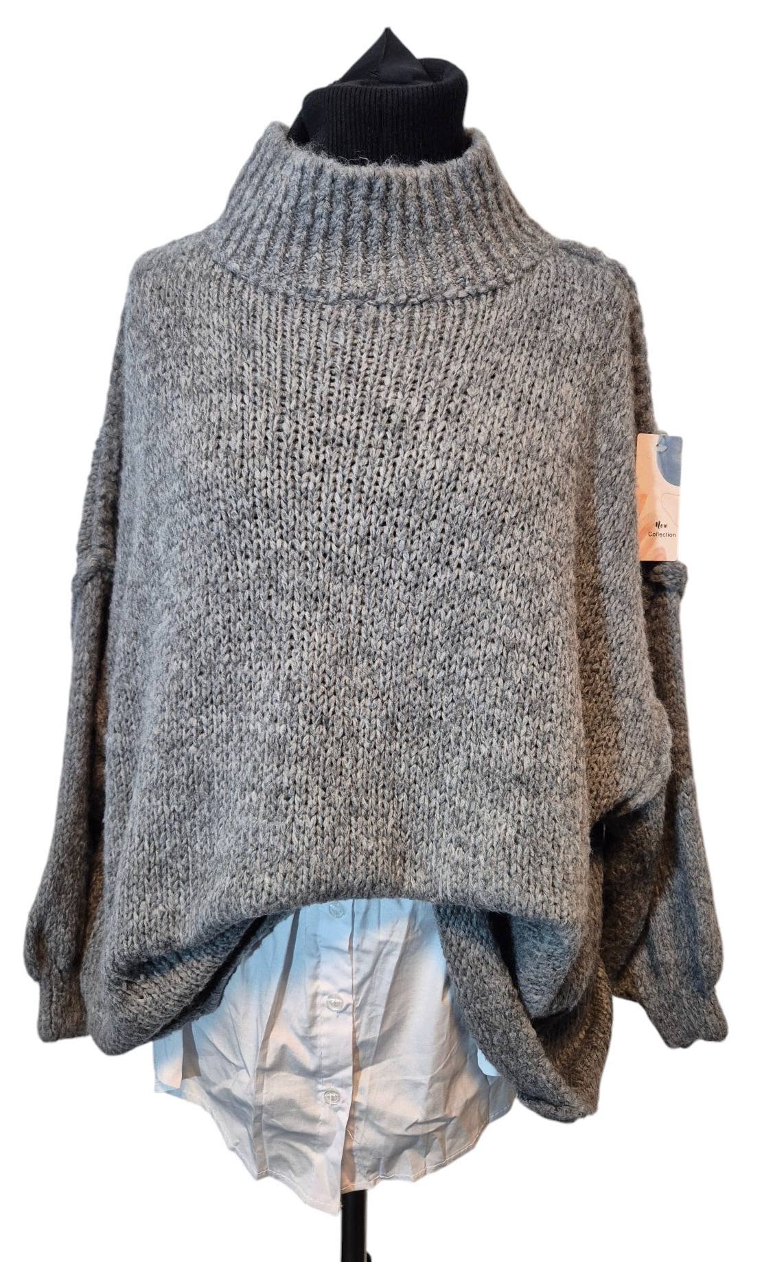 Italy Mode 🇮🇹 Ultra Oversize Kuschel-Pullover must have für Stil-Ikonen