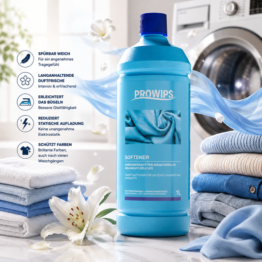 PROWIPS Softener - Weichspüler für Feinwäsche - Frischer Duft - 1L