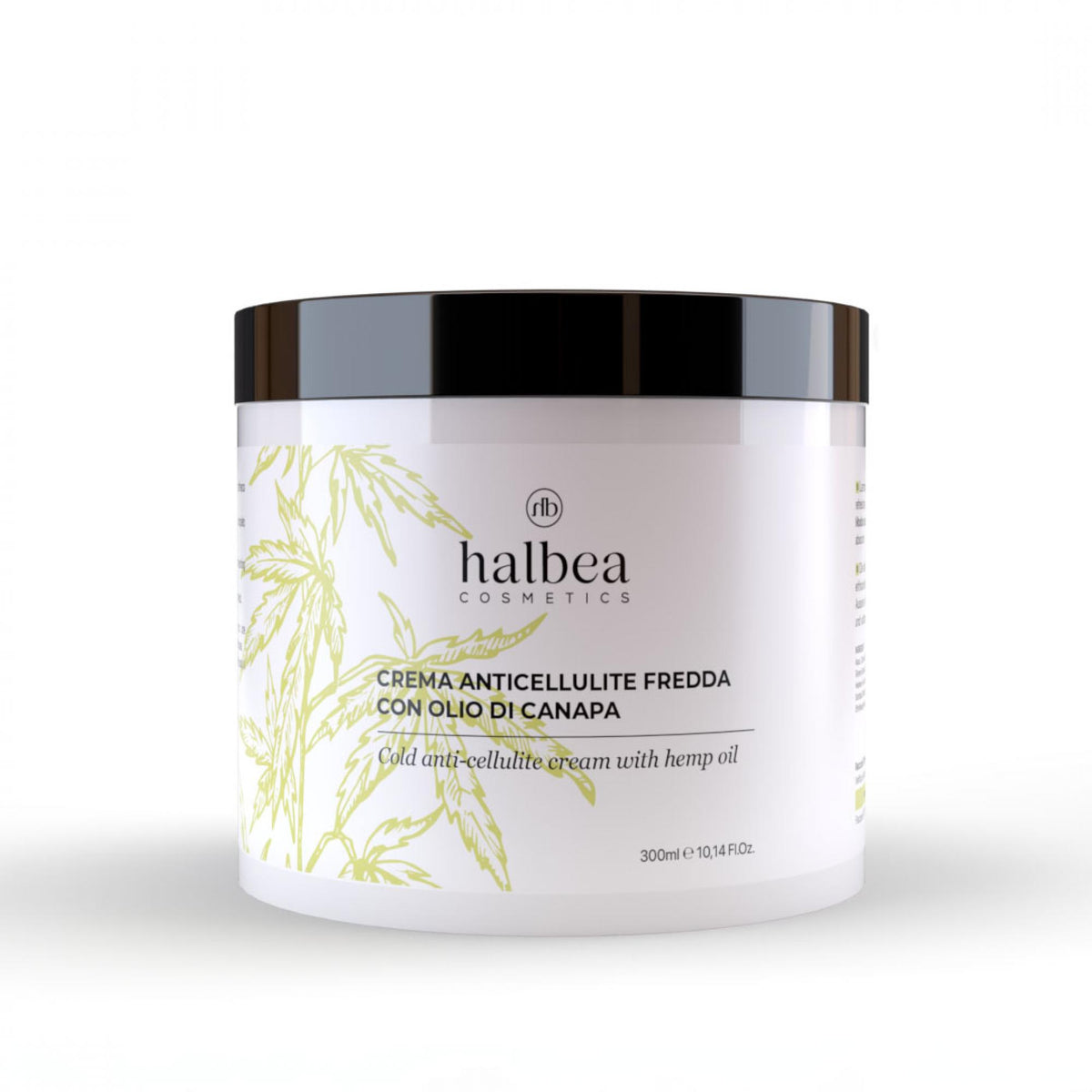 Halbea Anti-Cellulite Creme mit Hanföl – Kühlende Körpercreme mit Hanfduft - 250 ml