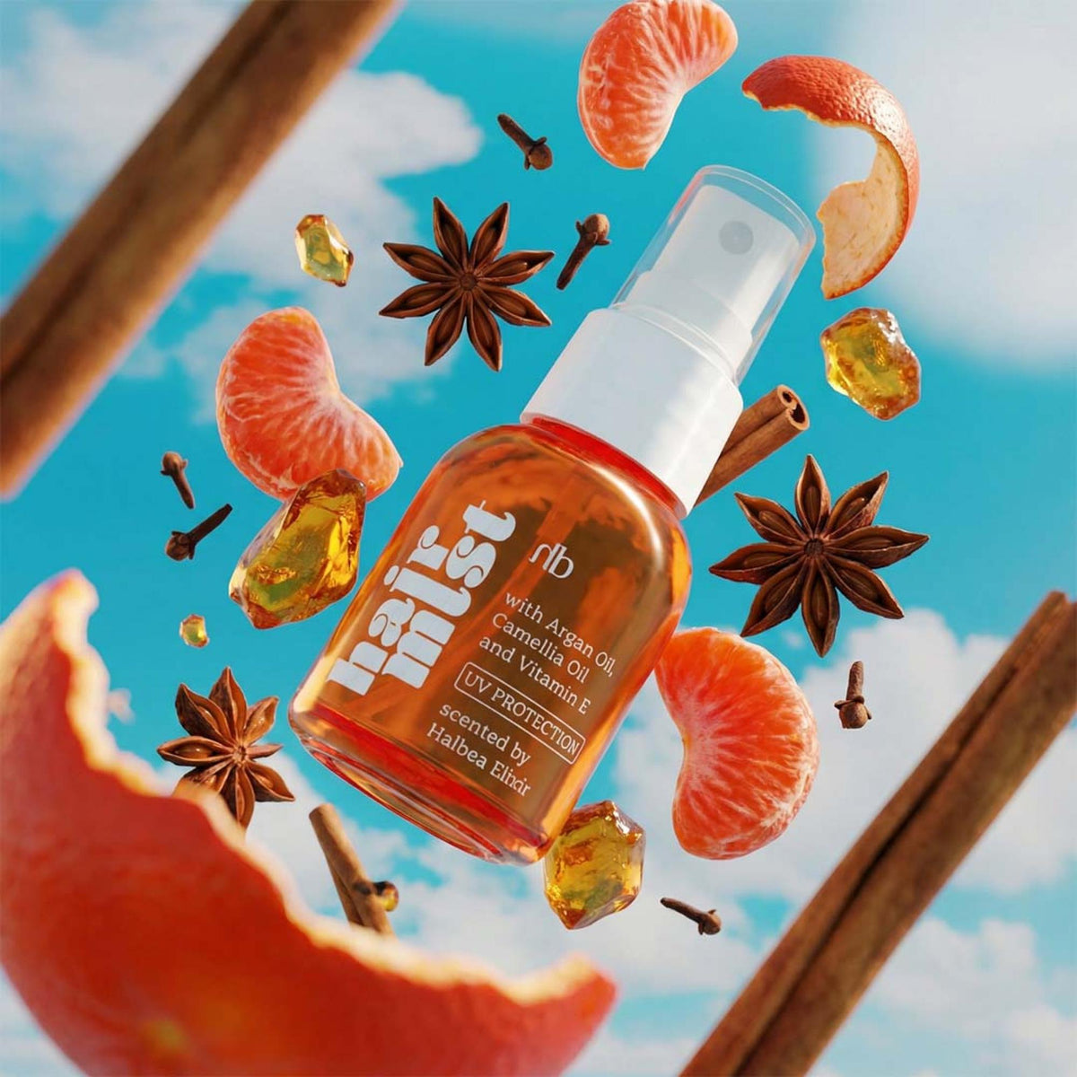 Halbea - Fairless Gold 27 - Hair Mist Haarparfüm mit UV-Schutz + Arganöl - Orientalisch Würzig
