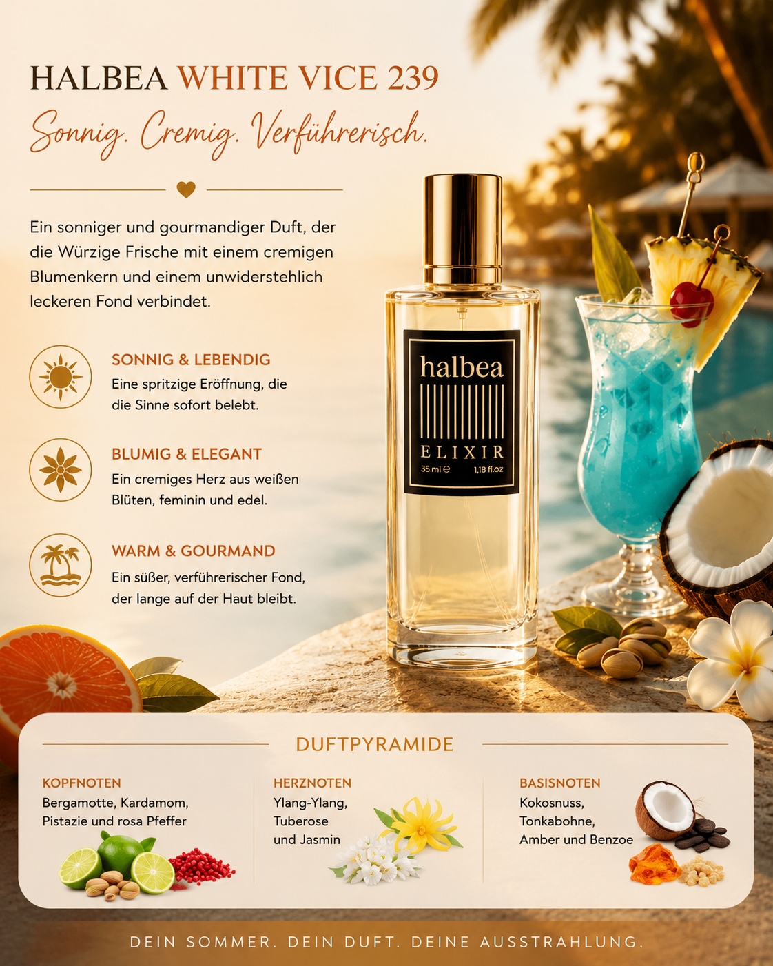 White Vice - Halbea 239 - Luxus Unisex Elixir - cremig verführerisch