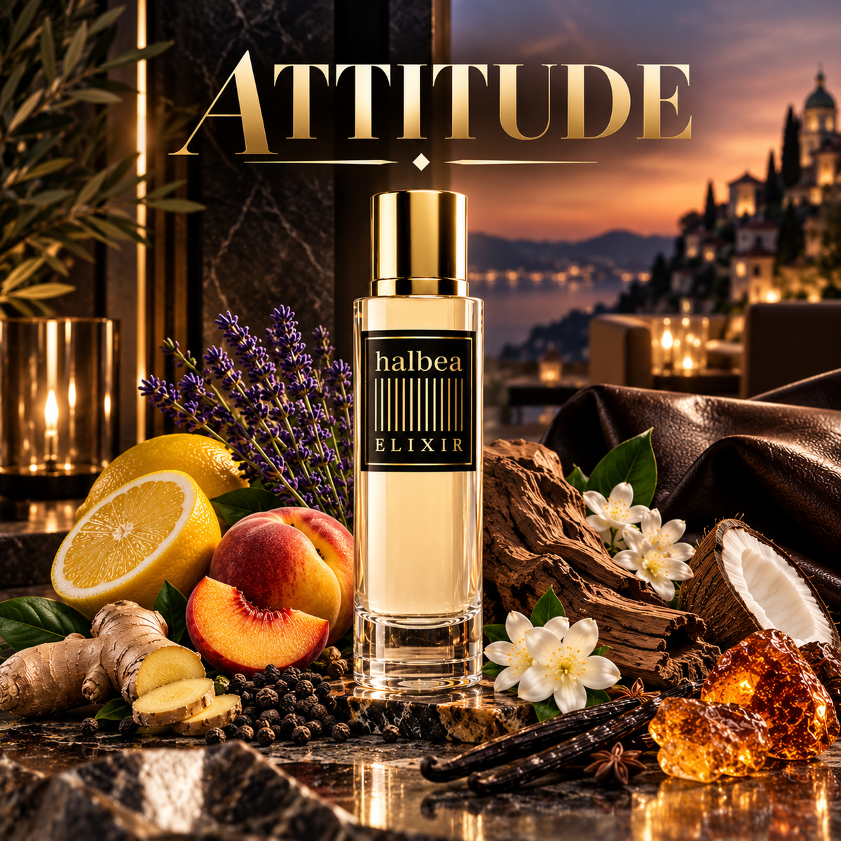 Attitude - Halbea 208 - Luxus Herren Elixir Duft - Selbstbewusst würzig holzig zitrisch