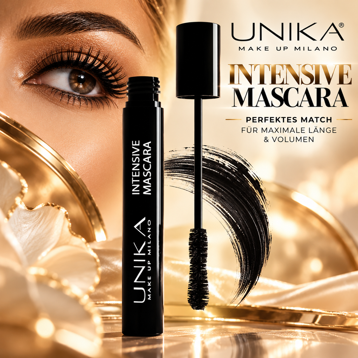 UNIKA - Power Mascara + Intensive Mascara Wimperntusche Volumen + Lange Wimpern