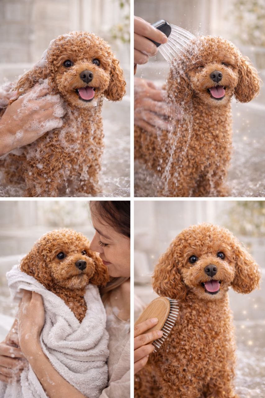 Halbea Premium Hunde-Shampoo mit Argan - Entwirrende Pflege für lockiges Fell