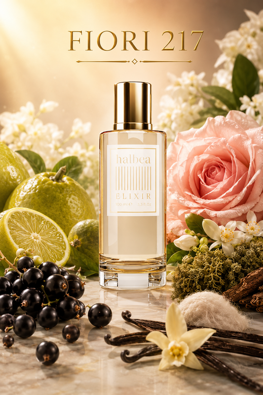 Fiori Halbea 217 - Luxus Damen Elixir - floral fruchtig - Blühende Eleganz. Moderne Weiblichkeit.