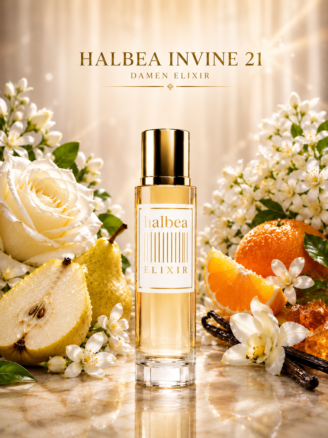 Invine - Halbea 21 - Fruchtige Eleganz - Luxus Damen Elixir Duft - innovative & paradoxe Sinnlichkeit