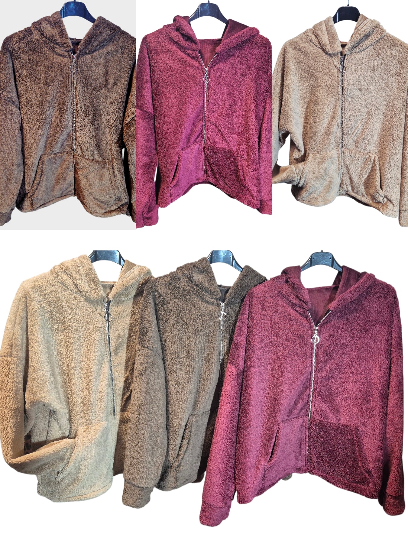 Kuschelige Teddyjacke Kurzjacke Übergangsjacke 40-44 in 3 Farben