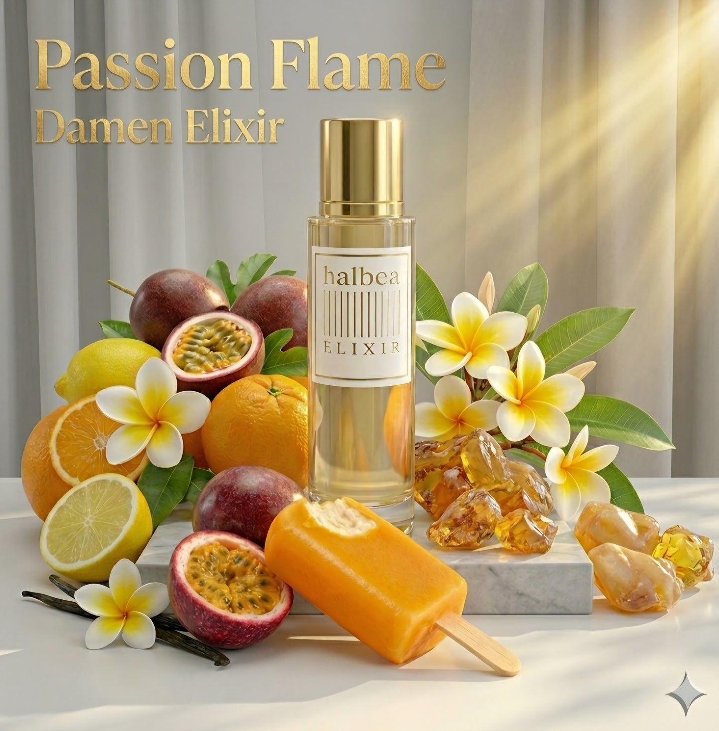 Passion Flame - Halbea 26 - Damen Luxus Elixir - Maracuja Eis Fruchtig mit Sonnennoten