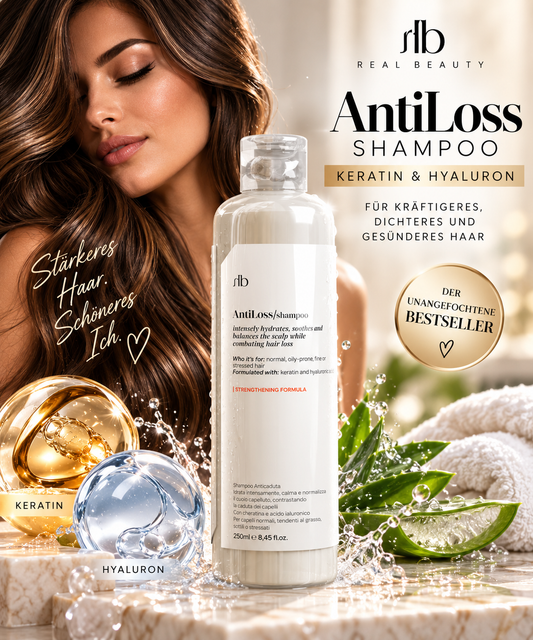 Halbea Anti Loss - Stärkendes Anti-Haarausfall-Shampoo mit Keratin und Hyaluronsäure – 250 ml