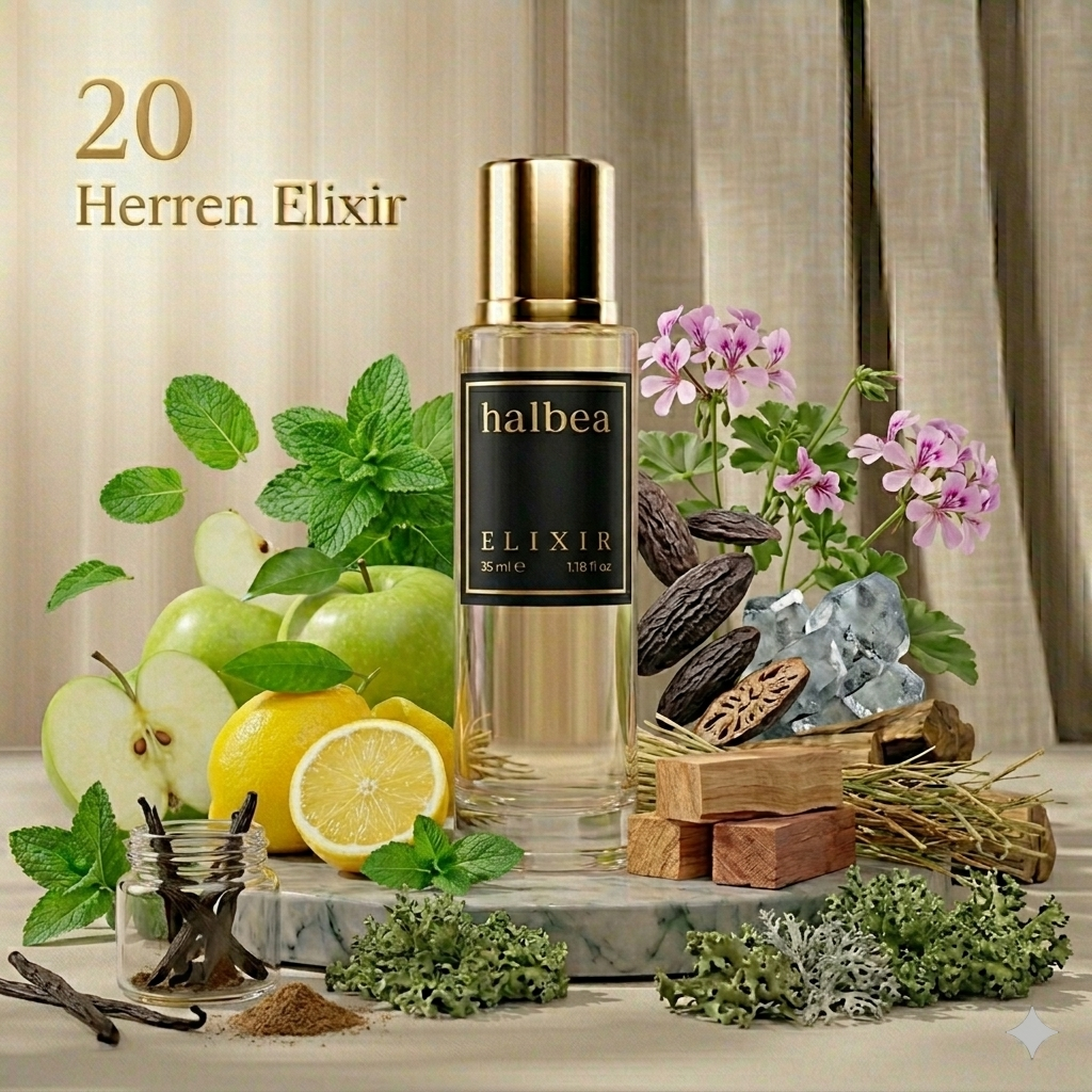 Halbea 20 - Herren Luxus Elixir mit Minze Apfel - frisch zitrisch
