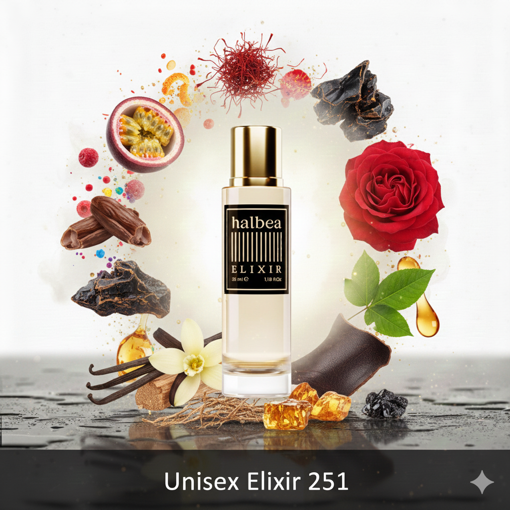 Halbea 251 - Luxus Unisex Elixir Duft mit Maracuja Oud Leder
