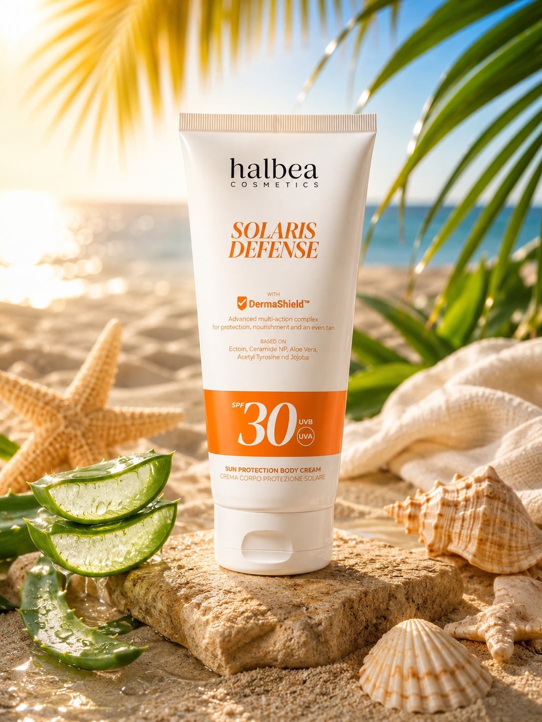 Halbea - Solaris Defense mit Derma-Shild Körpercreme Sonnenschutz SPF30 - 150ml