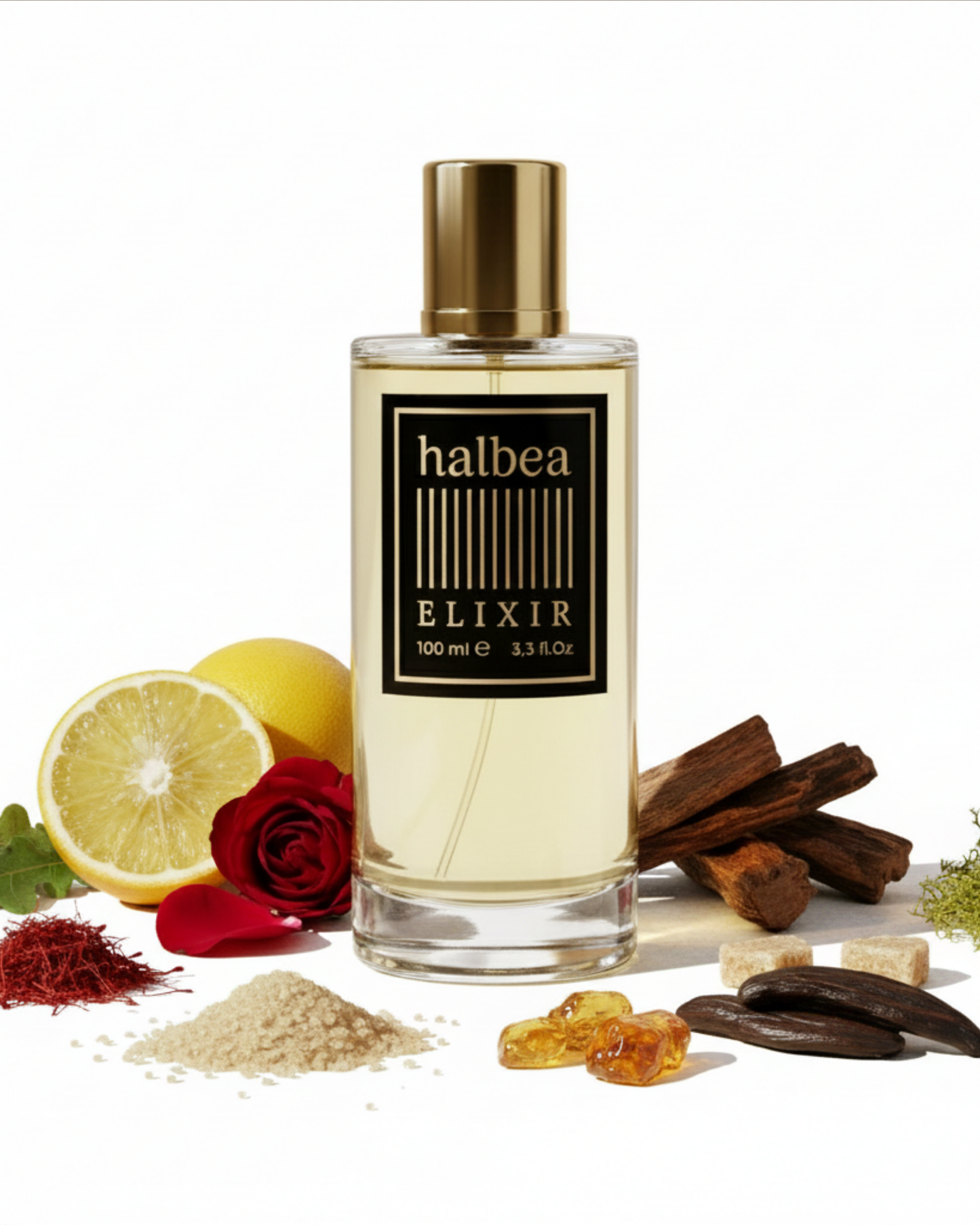 Gold Nomad - Halbea 230 - Luxus Unisex Elixir Duft mit Safran Rose Oud Zucker