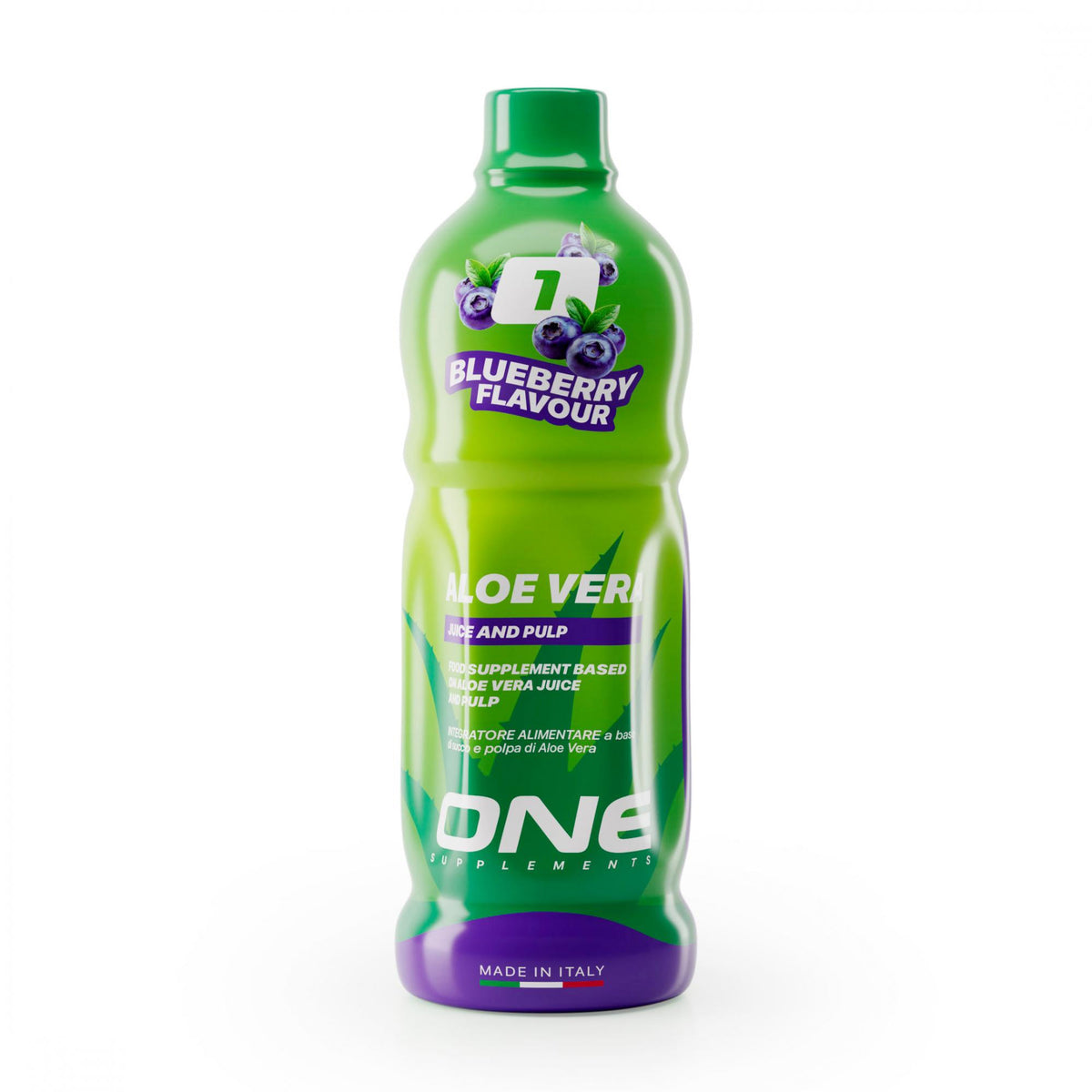 ONE Supplements - Aloe Vera Saft und Fruchtfleisch (Blaubeeregeschmack) - 1L (Kopie)