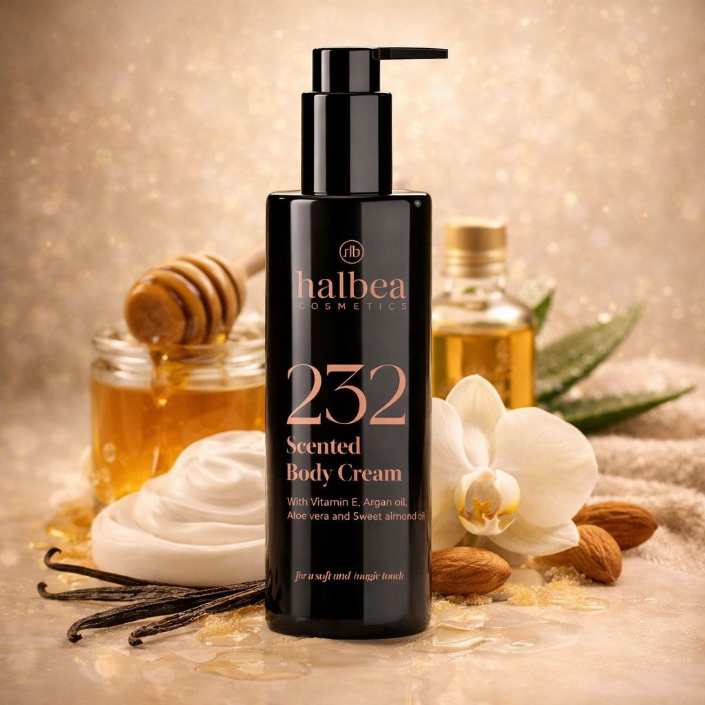 Halbea Bodylotion Elva 232 - Pflegend + Duftend nach Zuckerwatte Karamell Vanille -  BESTSELLER