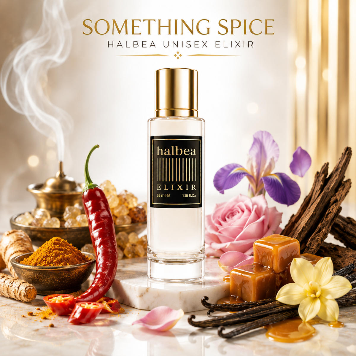 Something Spice - Halbea 254 - Luxus Unisex Elixir Duft mit Chili Karamell Rose Vanille
