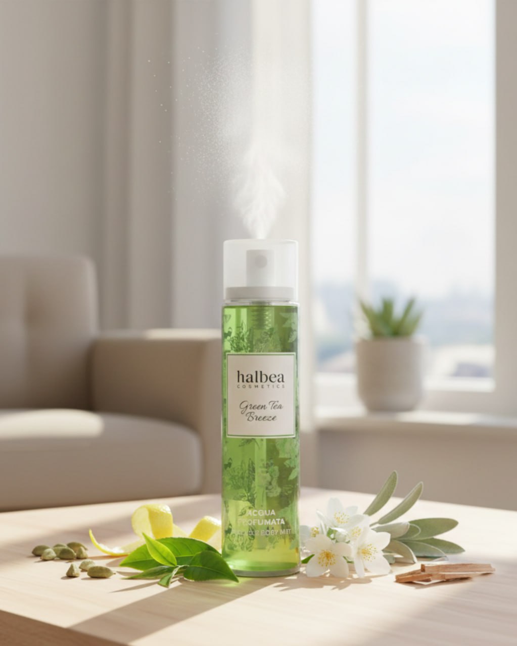 Halbea - Körperspray Green Tea Duft Layering Body Mist Duftwasser 100ml
