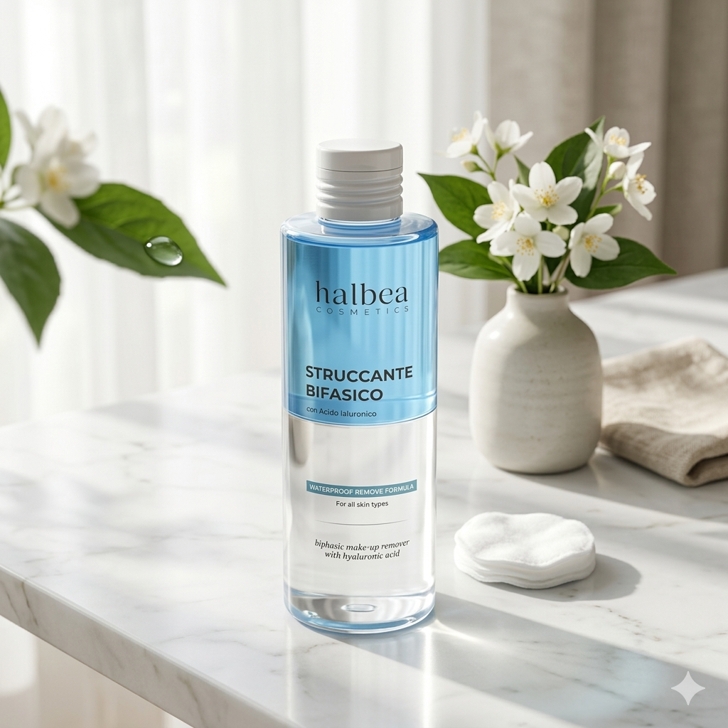 Halbea Anti-Age 2-Phasen-Make-up-Entferner Gesichtsreinigung mit Hyaluronsäure - 200ml