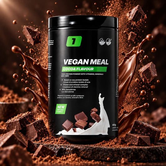 ONE SUPPLEMENTS - VeganMeal Proteinreicher Mahlzeitenersatz - Kakao - 600g